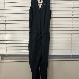 Cloth & Stone Black Sleeveless Charcoal Jumpsuit